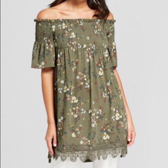 Floral green dress - Picture 1 of 4